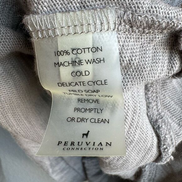 Peruvian Connection 100% Cotton Twist Hem Sustainable Classic Sweater Size Mediu - Picture 6 of 6